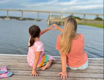 girls on dock
